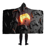 Gold Gaming Control Hooded Blanket