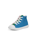 Primary color dots prints Kids Hightop Shoes