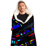 Glitched Game Over Hooded Blanket