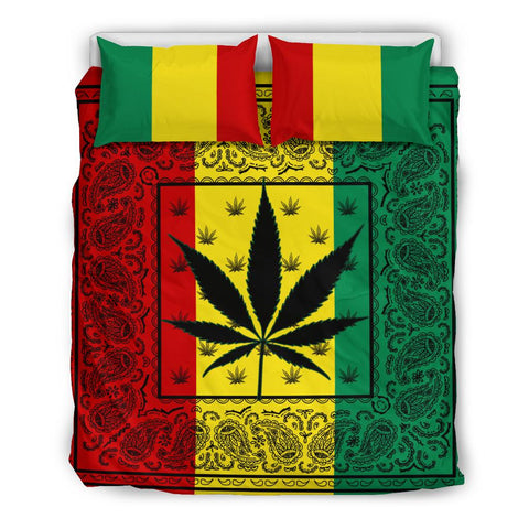 Rasta 420 Bandana Bedding Duvet Cover Set 3 Pieces