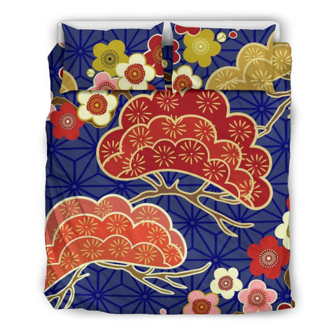 Japanese Floral Bedding Set 3 Pcs