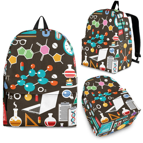 Science Pattern Unisex Backpack 3 Sizes