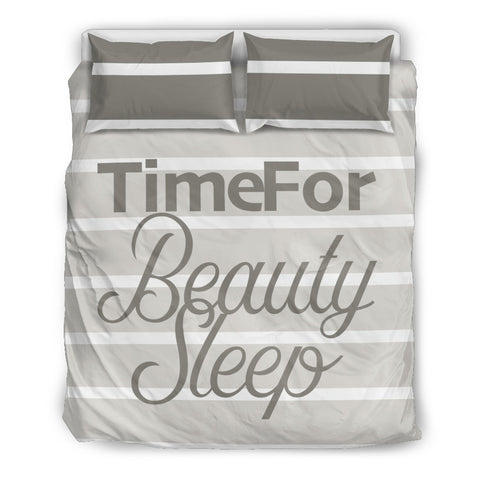 Time For Beauty Sleep Beige Bedding Set 3 Pcs