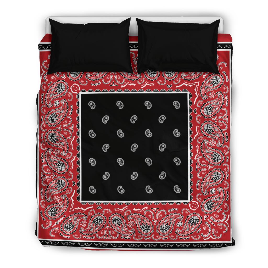 Red bandana blanket online set