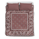 Classic Paisley Burnt Orange Bandana Duvet Cover Set 3 Pcs