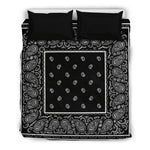 Classic Paisley Black/White Duvet Cover Bedding Set 3 Pcs