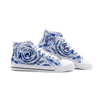 Unisex Japanese Shibori Pattern High Top Shoes