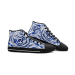 Unisex Japanese Shibori Pattern High Top Shoes