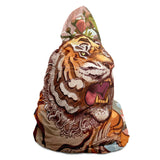 Tiger Among Cherry Blossom Unisex Hooded Blanket