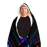 Glitched Game Over Hooded Blanket