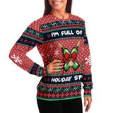 I'm Full Of Holiday Spirit Funny Unisex Ugly Christmas Sweater