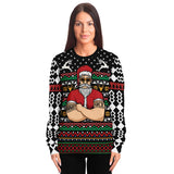 Naughty Nice Fit Santa Funny Ugly Christmas Sweater