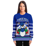 Freeze! Cop, Police Funny Unisex Ugly Christmas Sweater