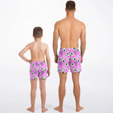 "Avocado Madness" Father & Son Swim Trunks