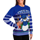 Freeze! Cop, Police Funny Unisex Ugly Christmas Sweater