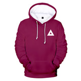 Squid Game - Triangle Symbol Type Round Collar Red Hoodie For Men