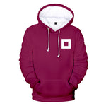 Squid Game - Square Symbol Type Round Collar Red Hoodie For Men