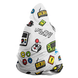 Video Gamers Background Hooded Blanket