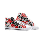 Unisex Japanese Red Clouds Pattern High Top Shoes