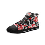 Unisex Japanese Red Clouds Pattern High Top Shoes