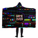 Glitched Game Over Hooded Blanket