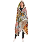 Tiger Among Cherry Blossom Unisex Hooded Blanket