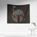 Boba Fett Helmet - Backdrop Wall Tapestry