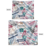 Travel Stamps - Backdrop Wall Tapestry