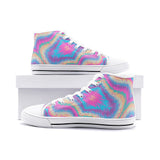 Unisex Shibori Multicolor Pattern High Top Shoes