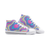 Unisex Shibori Multicolor Pattern High Top Shoes