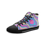 Unisex Shibori Multicolor Pattern High Top Shoes