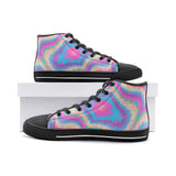 Unisex Shibori Multicolor Pattern High Top Shoes