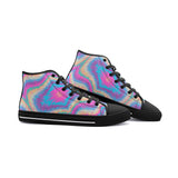 Unisex Shibori Multicolor Pattern High Top Shoes