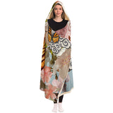 Tiger Among Cherry Blossom Unisex Hooded Blanket