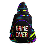 Glitched Game Over Hooded Blanket