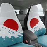 Minimalist Japanese Mountain Car Seat Cover Set Of 2