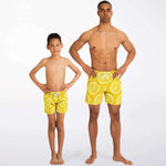 "Lemon Summer" Father & Son Swim Trunks