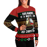 Unisex White And Red Wine Christmas Ugly Sweater