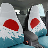 Minimalist Japanese Mountain Car Seat Cover Set Of 2