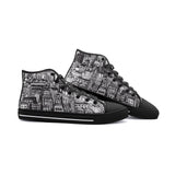 Unisex Hand Draw Skyline City High Top Shoes