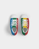 Primary color dots prints Kids Hightop Shoes