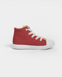 Primary color dots prints Kids Hightop Shoes