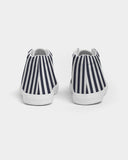 Black Stripes on White Kids Hightop Shoes