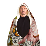 Tiger Among Cherry Blossom Unisex Hooded Blanket