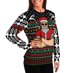 Naughty Nice Fit Santa Funny Ugly Christmas Sweater