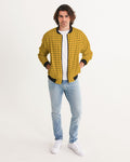 Yellow Plaid Men's Bomber Jacket