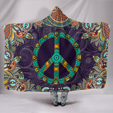 Peace Fractal Mandala Unisex Hooded Blanket