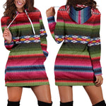 Women's Hooded Dress Aztec Art