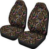 Boho Tribal Dream Catcher Feathers Car Seat Covers Set Of 2