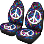 Peace Multicolor Car Seat Covers Set Of 2